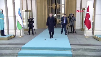 Ankara -cumhurbaşkanı erdoğan, özbekistan cumhurbaşkanı şevket mirziyoyev'i resmi törenle karşıladı...