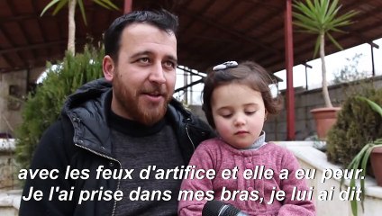 Dans la Syrie en guerre, un père apprend à sa fille à rire des bombardements