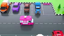 Learn Colors and Nursery Rhymes - Learn Colors with Car Parking Street Vehicles Toys - Colors Videos for Children