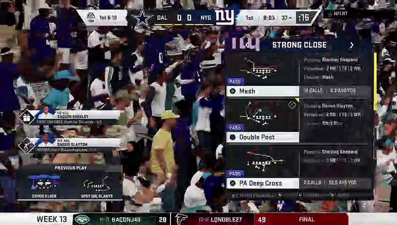 PML Week 13 vs Cowboys