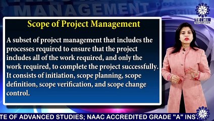 BBA || Ms. KIRTI MIGLANI || CONCEPT OF PROJECT MANAGEMENT || TIAS || TECNIA TV