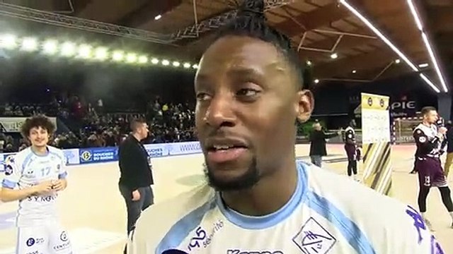 Aurelien Tchitombi après la victoire de Chartres à Istres Provence Handball