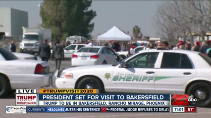 Hundreds ready for President Trump's arrival