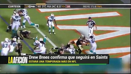 Drew Brees no se retira; seguira con Saints para la temporada 2020