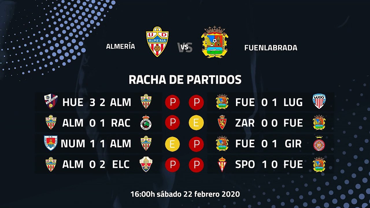 Previa partido entre Almería y Fuenlabrada Jornada 29 Segunda División