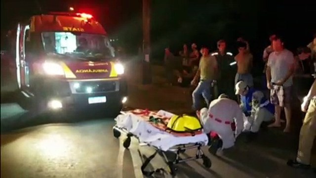 Condutoras de carro e de moto são atendidas pelo Siate após colisão no Bairro Brasmadeira