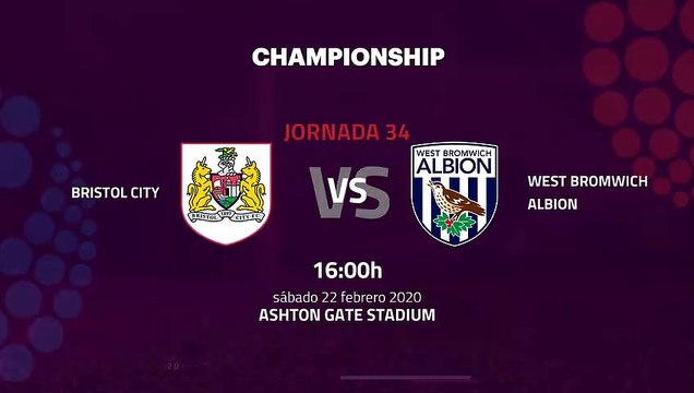 Previa partido entre Bristol City y West Bromwich Albion Jornada 34 Championship
