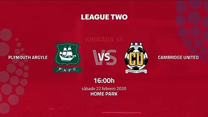 Previa partido entre Plymouth Argyle y Cambridge United Jornada 35 League Two