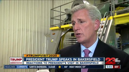 President Trump speaks in Bakersfield