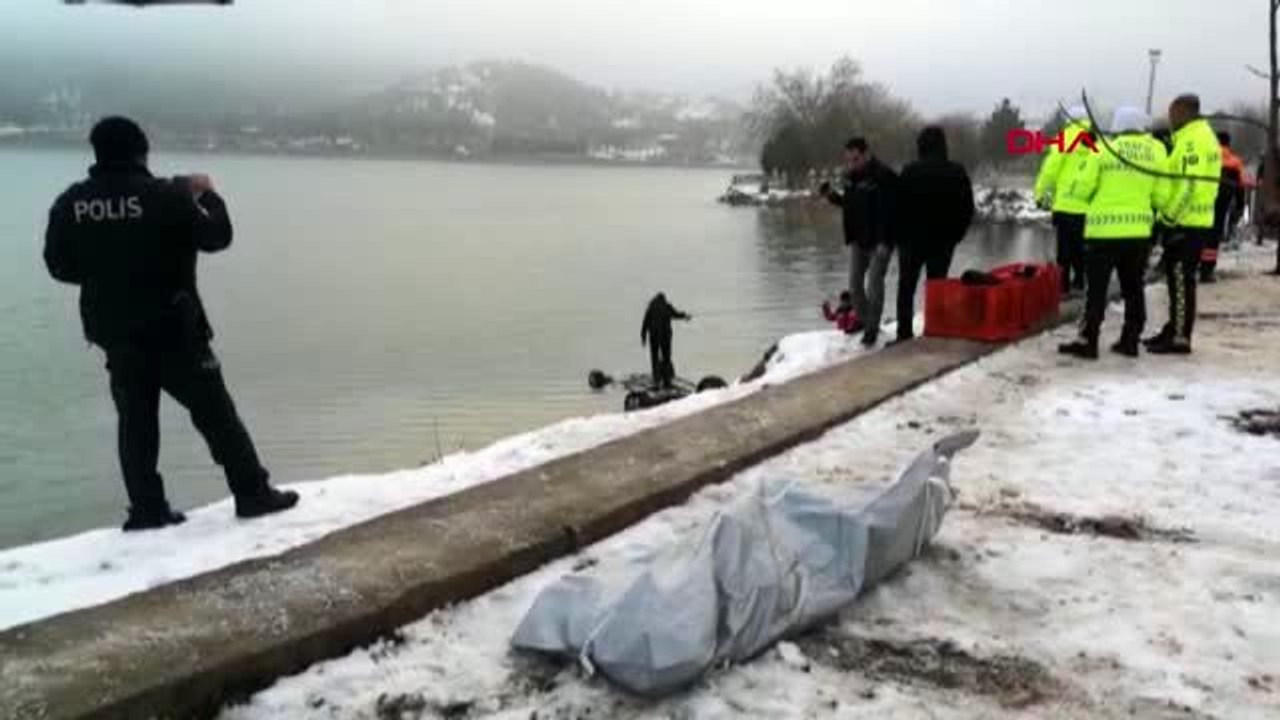 Gölete düşen araçtaki 1 kişi öldü, 3 kişi kurtarıldı
