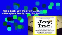 Full E-book  Joy, Inc : How We Built a Workplace People Love  For Free