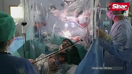 Ajaib! Gesek biola ketika kepala dibedah