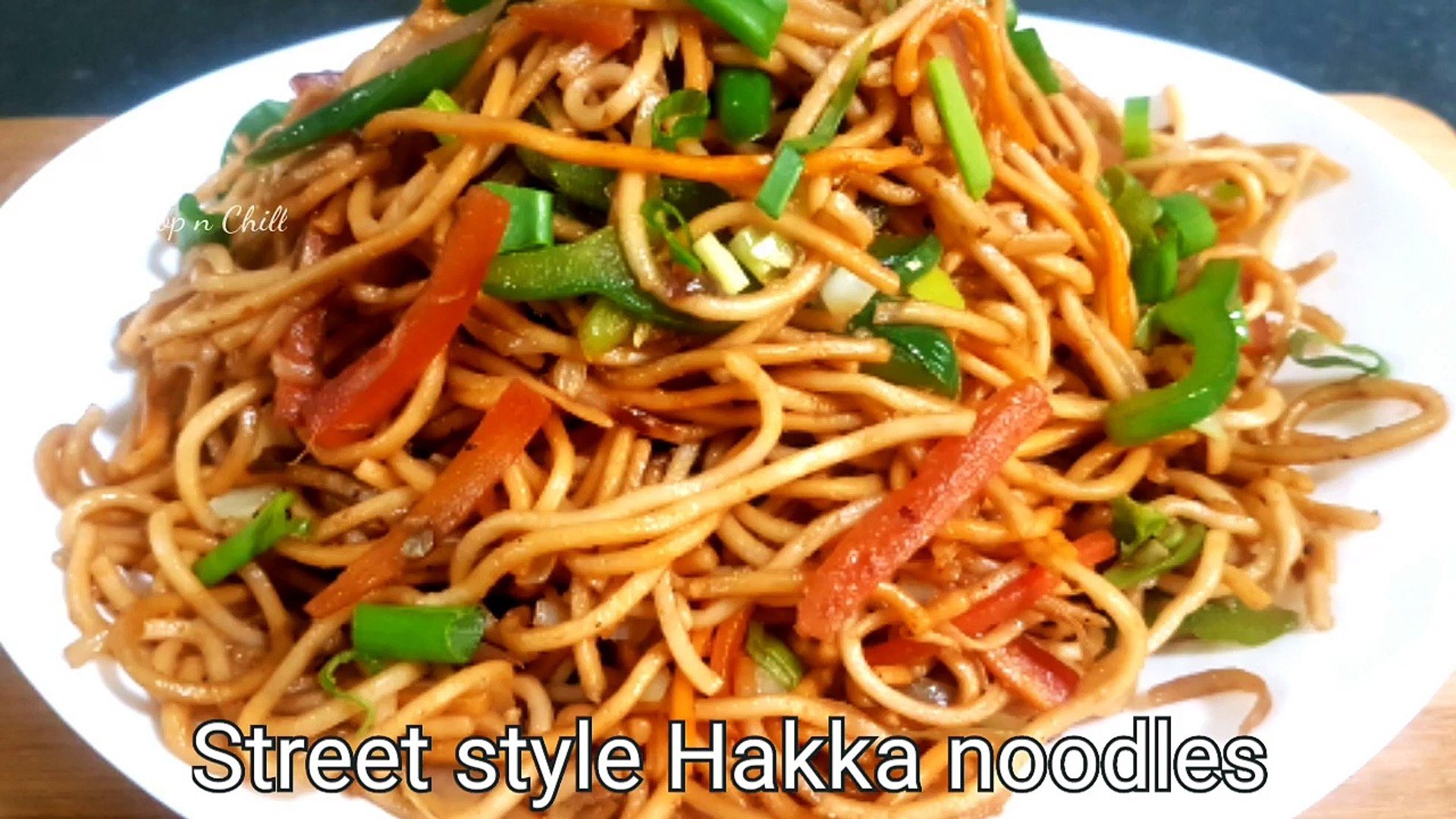 Street Style veg Noodles_ _ How to make Veg street style Hakka Noodles