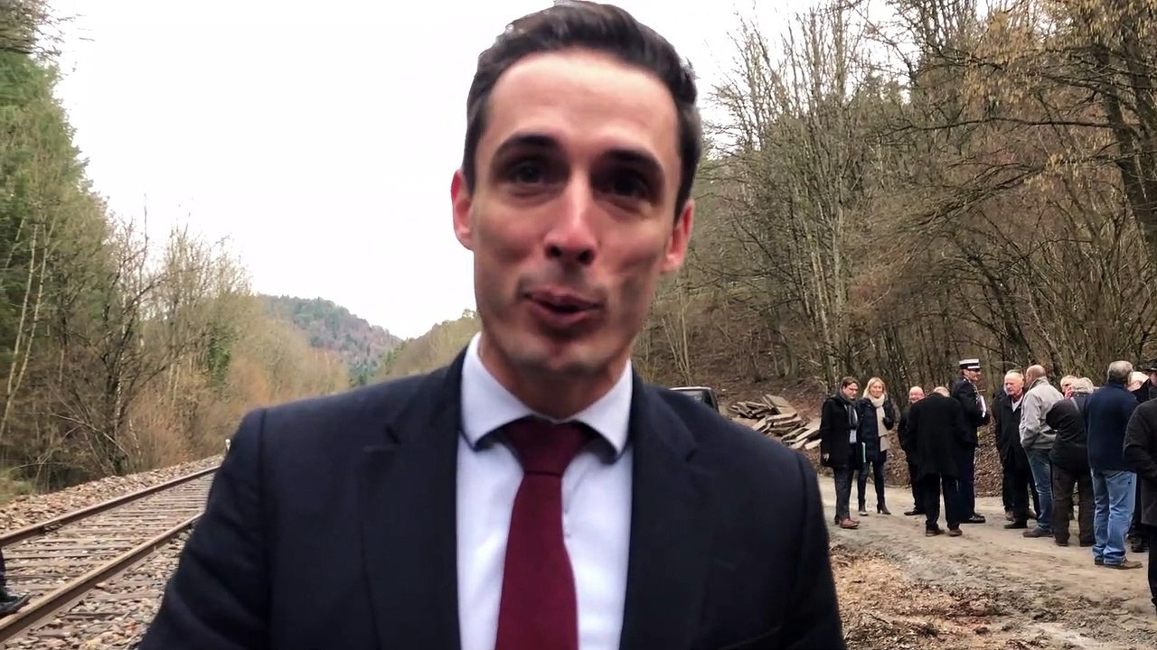 Jean-Baptiste Djebbari, secrétaire d'Etat aux transports  en visite à Vanémont : "Une ligne symbole de celles qui ont été abandonnées"