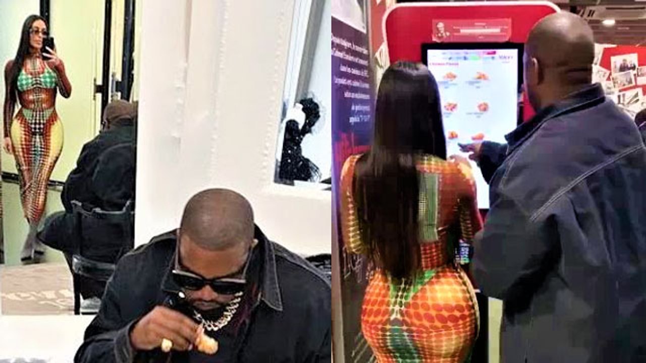 Kanye West PHOTOBOMBS Kim Kardashian’s Mirror Selfie Eating KFC & Becomes A Meme