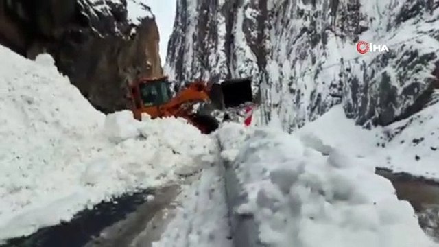 Hakkari-Van Karayoluna Çığ Düştü