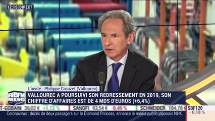 Philippe Crouzet (Vallourec) : Le plan d'économie 2016-2020 a permis la réduction des pertes à 338 millions d'euros en 2019 - 20/02