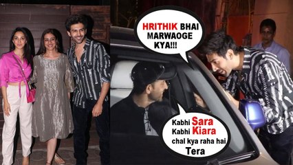 Hrithik Roshan HILAROUS funny Talks  with Kartik Aryan at the Dinner Party of TEAM