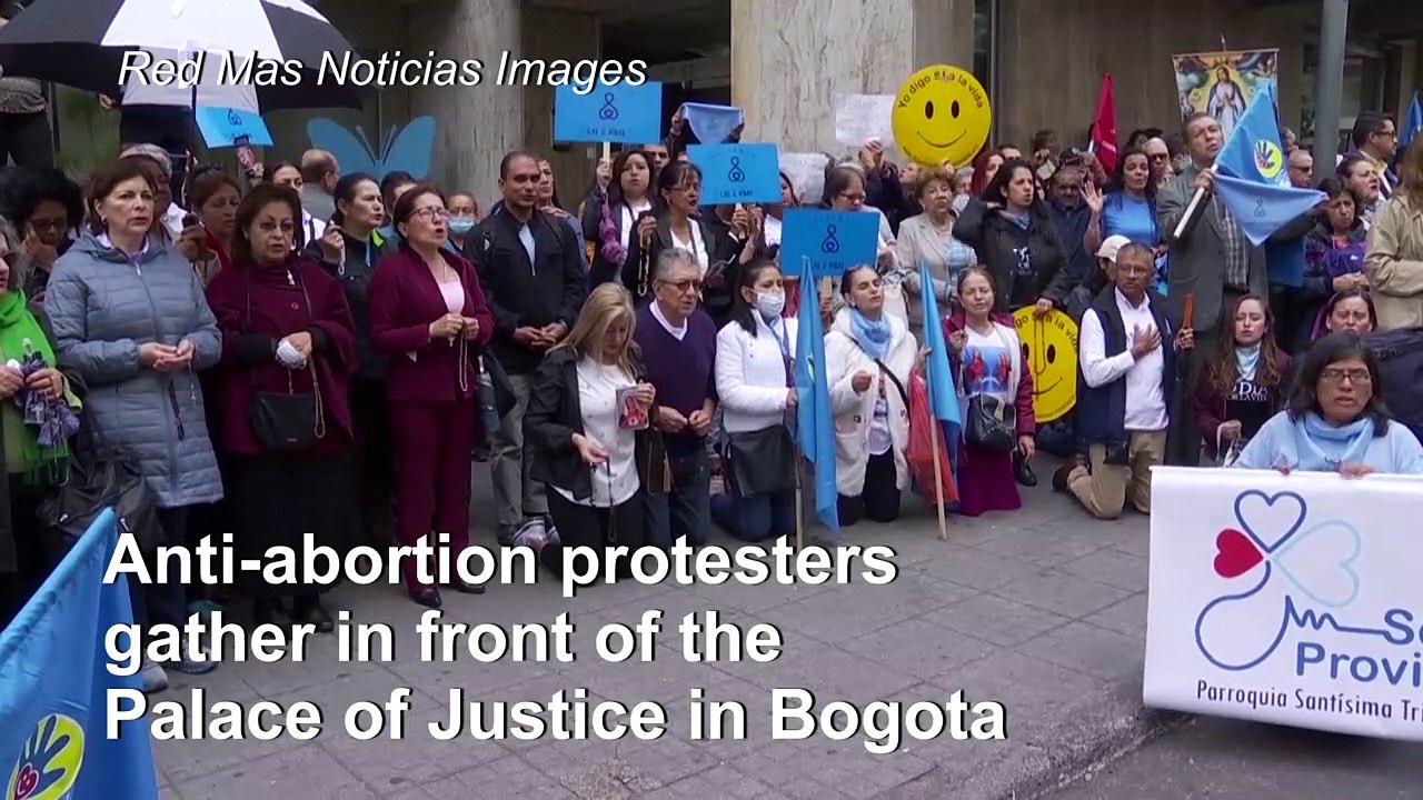 Protest against legalization of abortion in Colombia