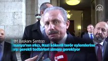 TBMM Başkanı Şentop: 'Almanya'nın ırkçı, Nazi kökenli terör eylemlerine karşı gerekli tedbirleri alması gerekiyor'
