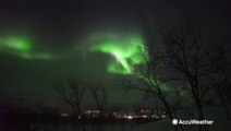 Vibrant auroras brighten Finland skies