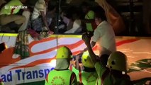 Several injured and 20 killed after bus collides with truck in south India