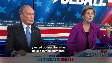Elizabeth Warren acorrala a Mike Bloomberg con los acuerdos de confidencialidad