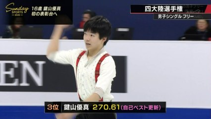 2/9 4CC 羽生＆鍵山FS結果(サンデースポーツ)