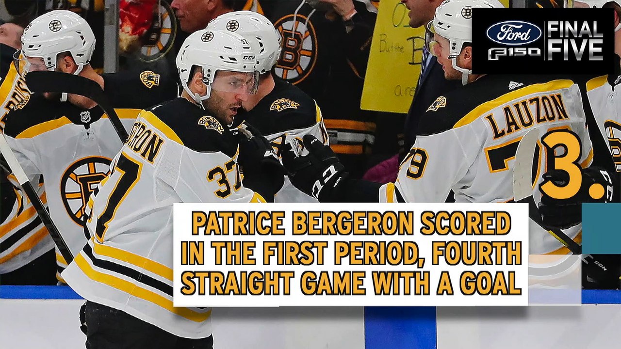 Ford Final Five: David Pastrnak Tied For NHL Goals Lead After Game-Winner