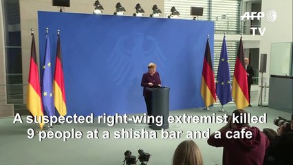 Germany's Merkel condemns deadly shootings in Hanau