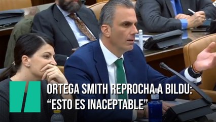 Ortega Smith interrumpe la intervención de Bildu y pide que se retire su uso de la palabra: "Es intolerable"