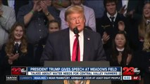 President Donald Trump gives speech in Bakesfield