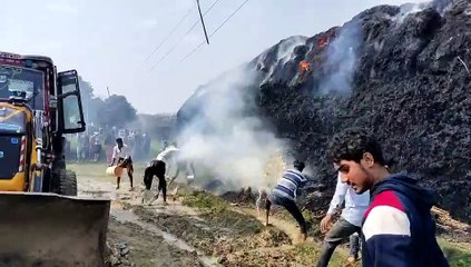 शामली- भयंकर आग लगने से ₹55 लाख का नुकसान