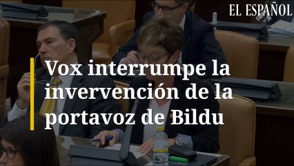 Vox interrumpe la intervención de la portavoz de Bildu