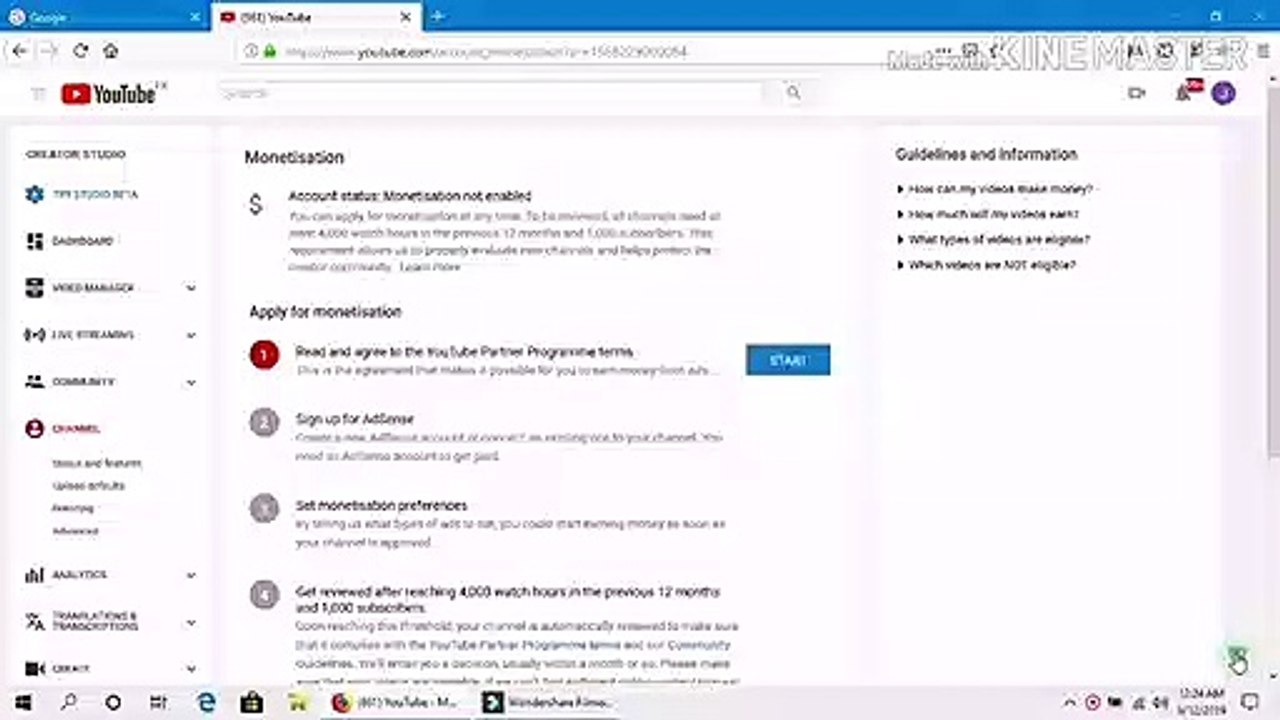 How to fix Stuck on Apply for Monetisation 2020