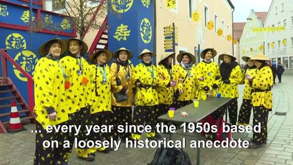 Hundreds of Bavarians dress up as "Chinese" to celebrate Carnival in Germany