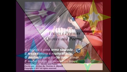 A espada é uma arma sagrada, que corta o mal! [Poesia] [Frases e Poemas]