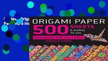 Review  Origami Paper 500 Sheets Kaleidoscope Patterns 6 Inch (15 Cm) - Tuttle Publishing