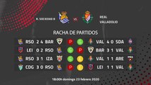 Previa partido entre R. Sociedad B y Real Valladolid Promesas Jornada 26 Segunda División B