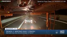 Dash cam footage from a deadly wrong-way crash