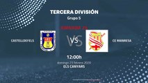 Previa partido entre Castelldefels y CE Manresa Jornada 25 Tercera División