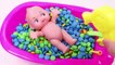 Kid Song Learn Colors MandMs Chocolate Candy Twin Baby Doll Bath Time Fun Video