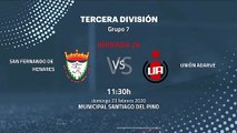 Previa partido entre San Fernando de Henares y Unión Adarve Jornada 26 Tercera División