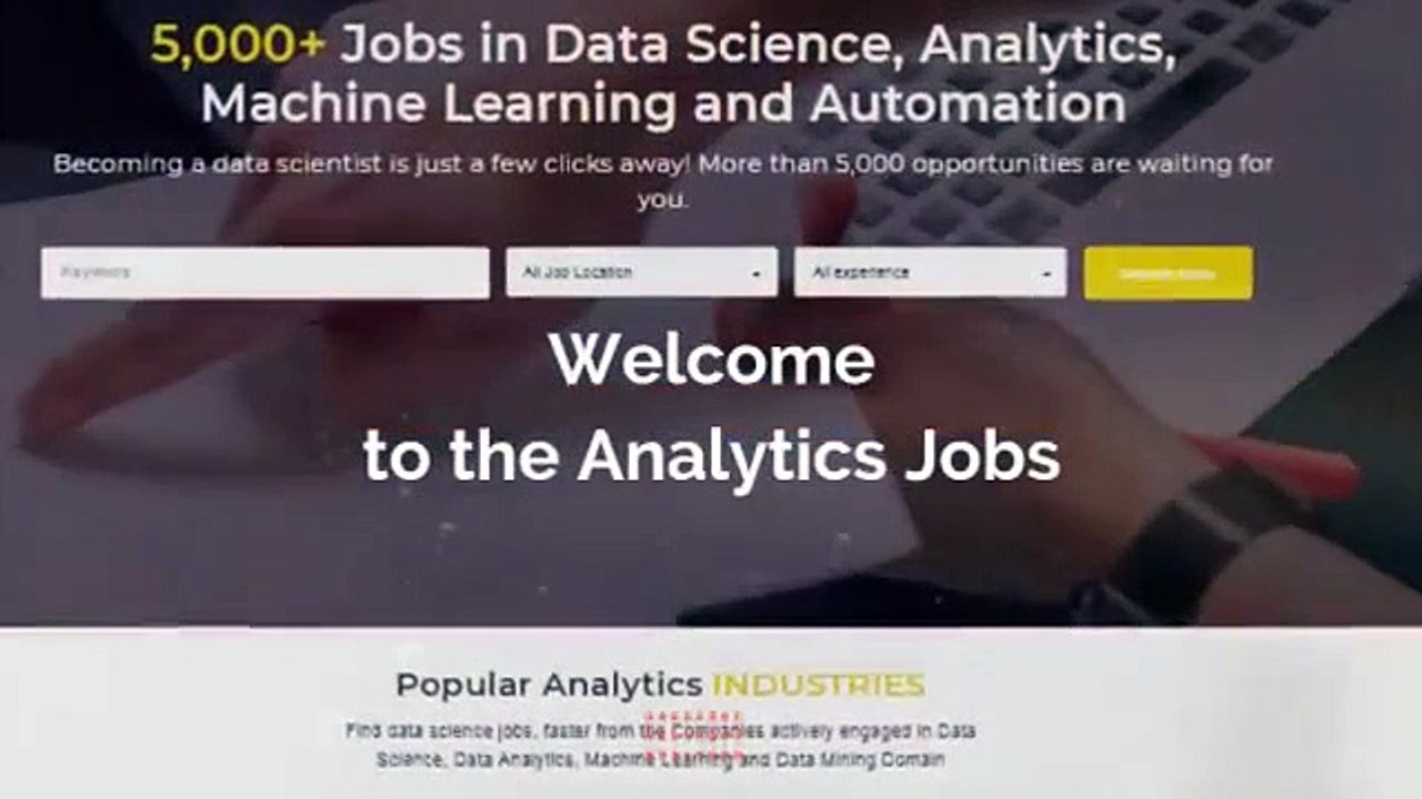 Analytics Jobs Intro