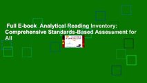 Full E-book  Analytical Reading Inventory: Comprehensive Standards-Based Assessment for All