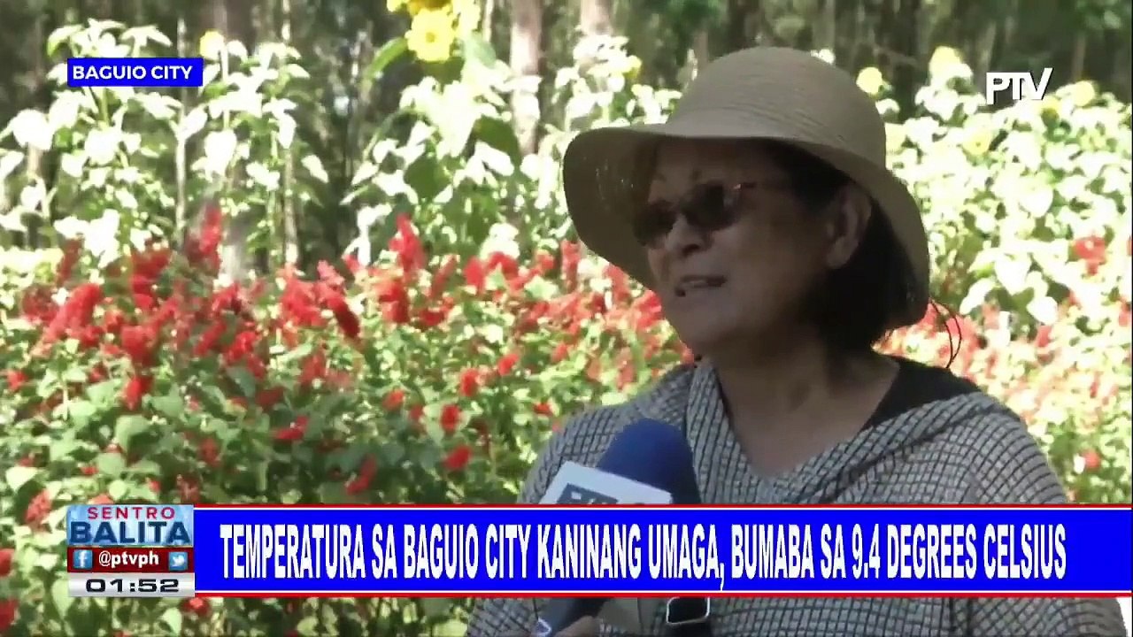 Temperatura sa Baguio City kaninang umaga, buma...