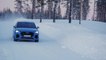 Audi RS Q3 Sportback in Turbo Blue Driving on ice