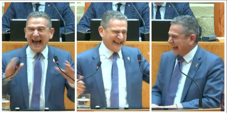 Surrealismo en el Parlamento de La Rioja: ataque de risa del consejero socialista de Hacienda ante los impagos de Pedro Sánchez