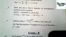 B.sc part-2 mathematics subsidiary question paper