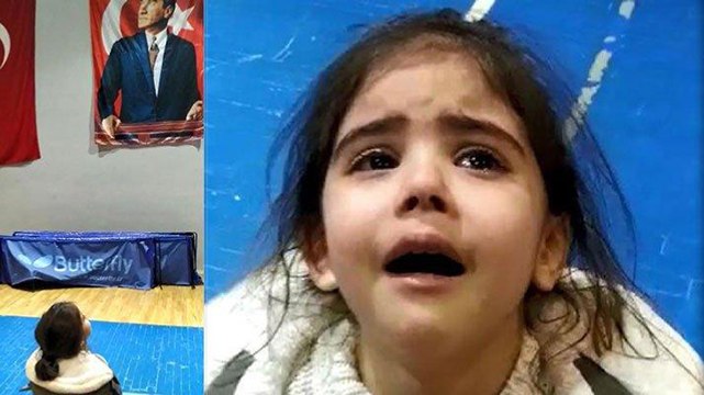 Minik Meryem, posteri önünde 'Atatürk, ne olur gel buraya gel' diye ağladı